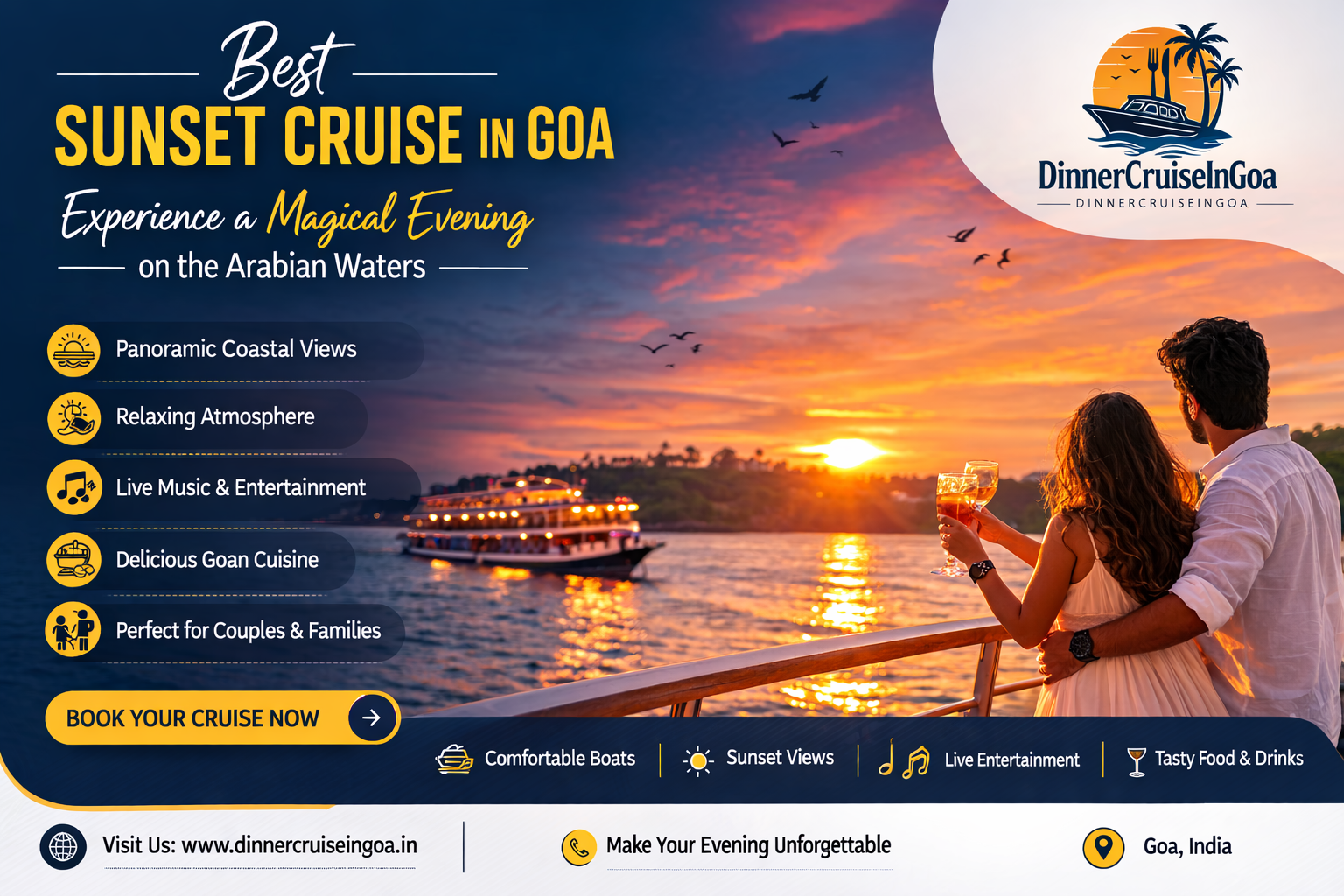Best Sunset Cruise in Goa: Experience a Magical Evening on the Arabian Waters